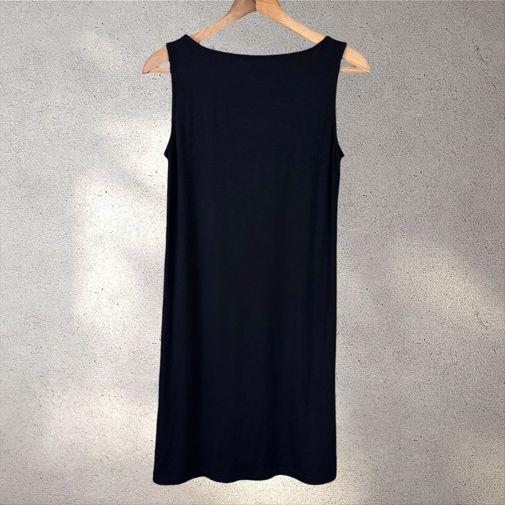 Eileen Fisher Sleeveless Crew Neck Jersey Shift Dress Sz XS - Picture 2 of 6